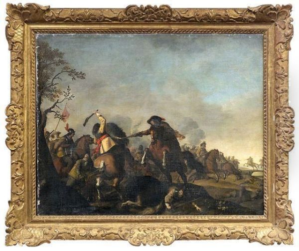 Reiterschlacht Oil Painting by Jan von Huchtenburgh