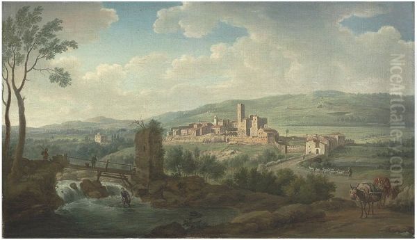 A View Of Borghetto Oil Painting by Hendrik Frans van Lint (Studio Lo)