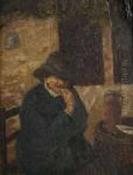 Tavern Scene Oil Painting by Adriaen Jansz. Van Ostade
