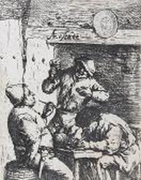Raucher Und Trinker Oil Painting by Adriaen Jansz. Van Ostade