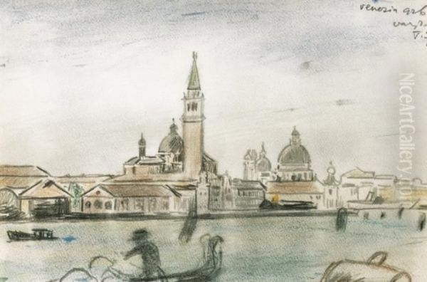 Venice Oil Painting by Janos Vaszary