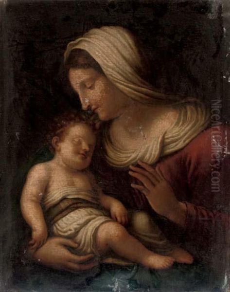 The Madonna And Child Oil Painting by Tiziano Vecellio (Titian)