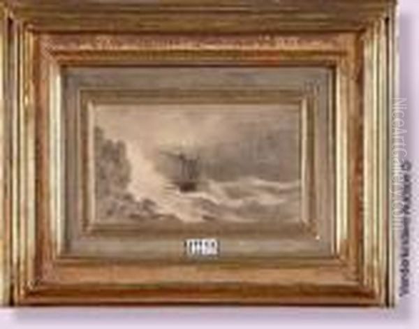 Bateau Dans La Tempete Oil Painting by Horace Vernet