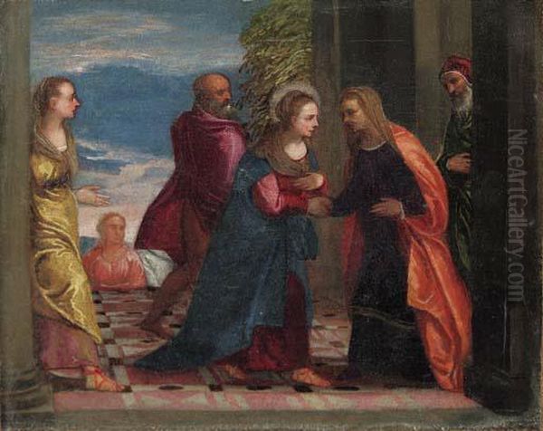 The Visitation Oil Painting by Paolo Veronese (Caliari)