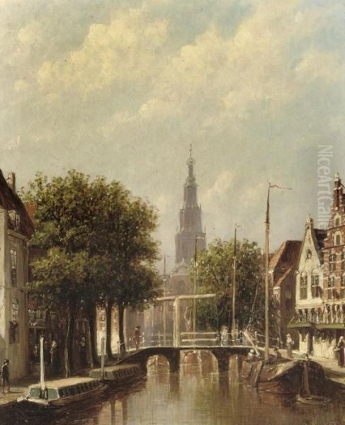 The Kaaswaag, Alkmaar Oil Painting by Pieter Gerard Vertin