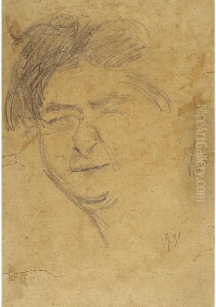 Autoritratto Oil Painting by Lorenzo Viani