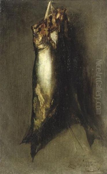 Smoked Fish Oil Painting by Antoine Vollon