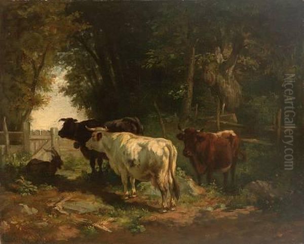 Studierte Ab 1834 An Der Munchner Akademie Oil Painting by Friedrich Johann Voltz