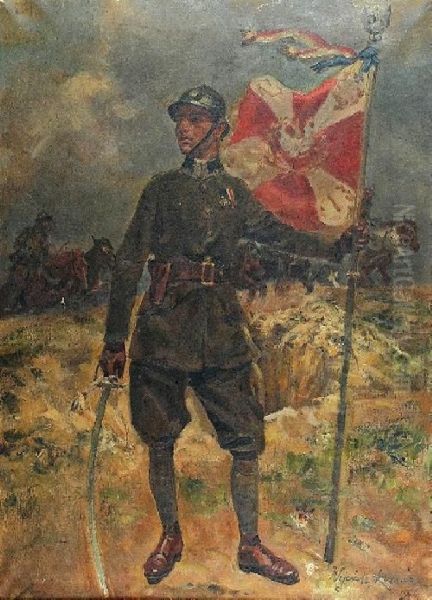 Chorazy Oil Painting by Wojciech Von Kossak
