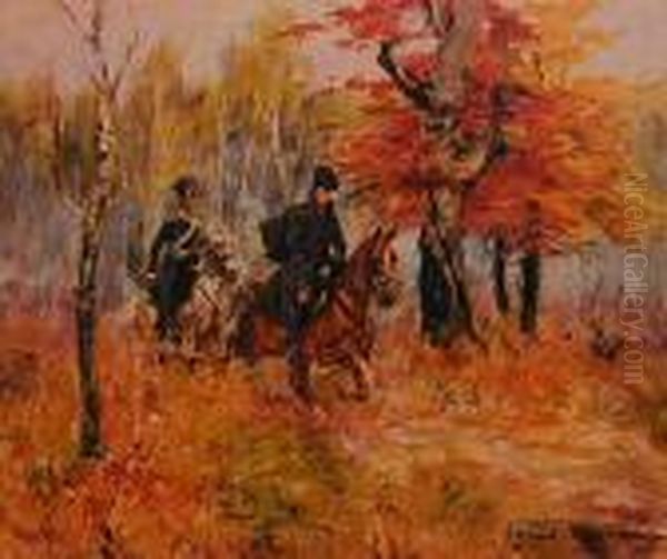 Jezdzcy, 1924 R. Oil Painting by Wojciech Von Kossak