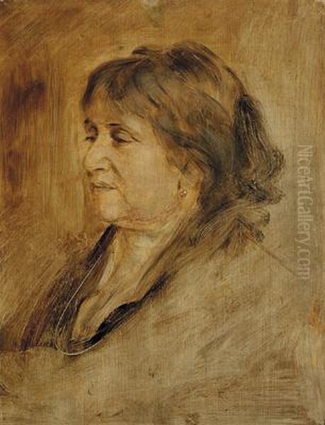 Ritratto Di Josefinevon Wertheimstein Oil Painting by Franz von Lenbach