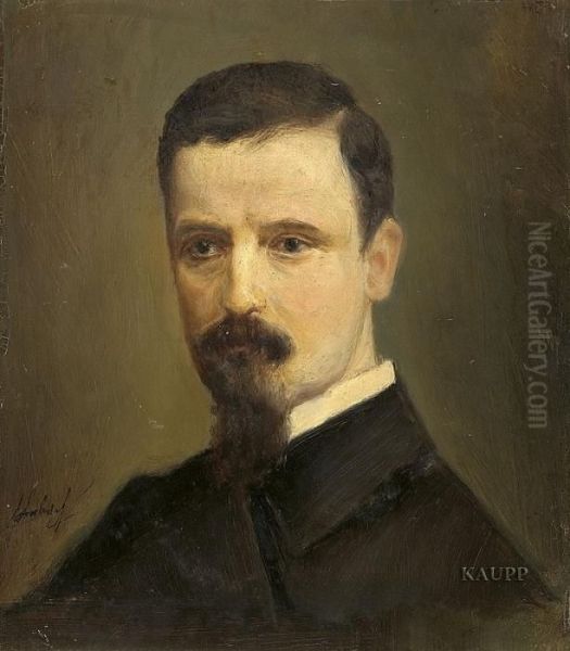 Mitte L Oil Painting by Lenbach Franz Von