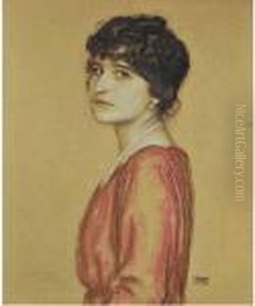 Ritratto Femminile Oil Painting by Franz von Stuck