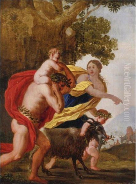 Bacchanale Oil Painting by Aubin Vouet