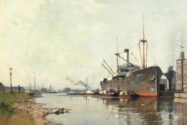 De Tringa: On The Waterfront Oil Painting by Cornelis Vreedenburgh