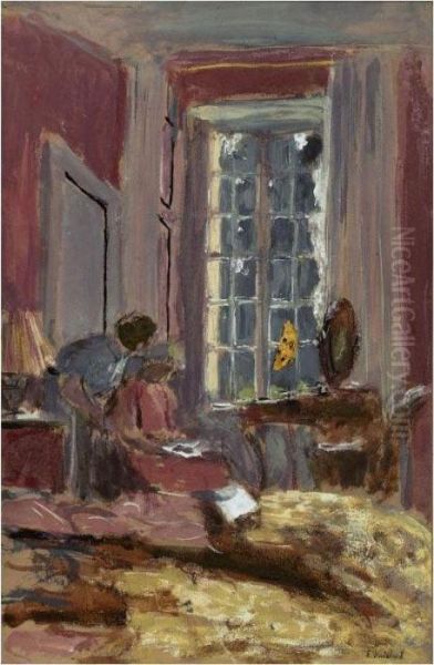 Madame Hessel Dans Sa Chambre Des Clayes Oil Painting by Jean-Edouard Vuillard