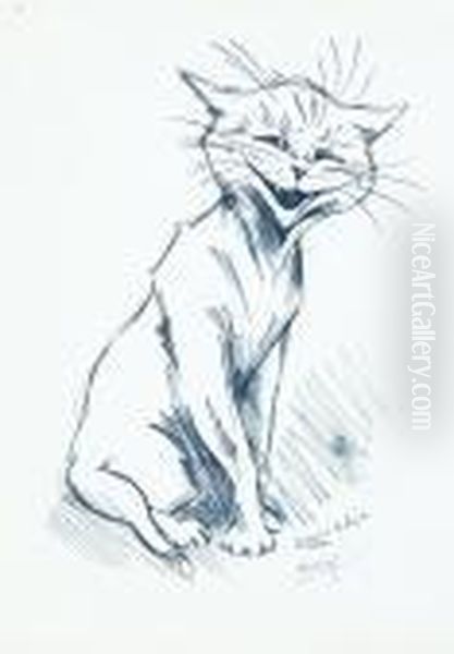 Mungo Oil Painting by Louis Wain