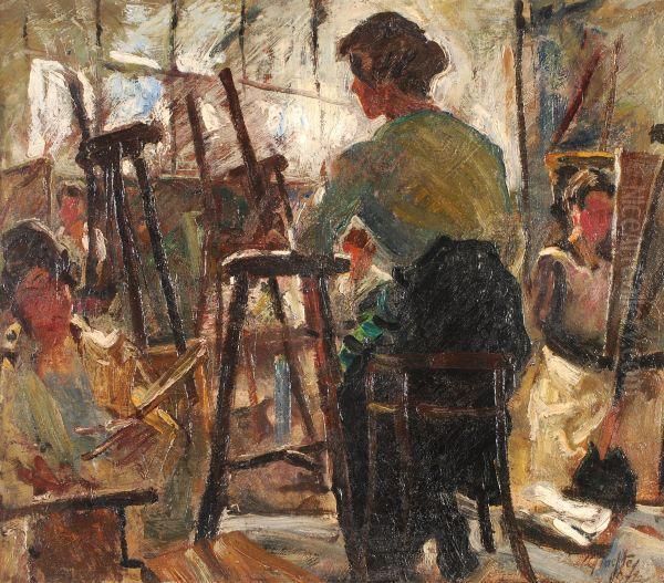 The Artists Studio Oil Painting by Ethel, Dame Walker