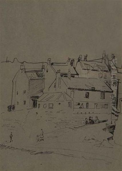 Sketch Of Whitby Oil Painting by Ethel, Dame Walker