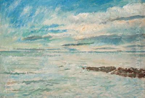 Sea Piece Oil Painting by Ethel, Dame Walker
