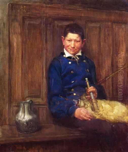 The Bagpipe Player Oil Painting by Henry Ossawa Tanner