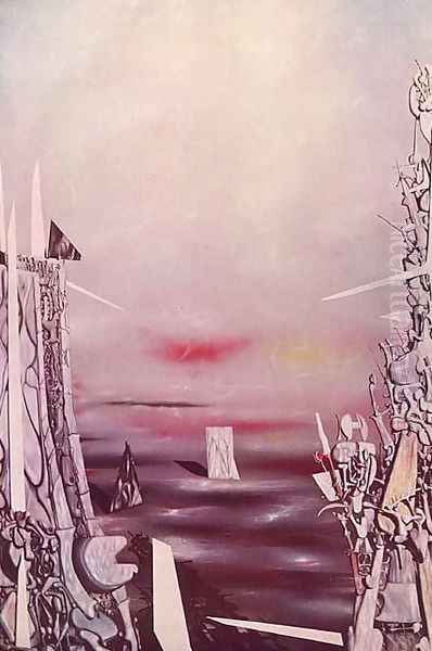 Fear Oil Painting by Yves Tanguy