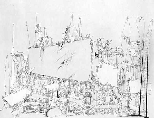 Drawing Oil Painting by Yves Tanguy