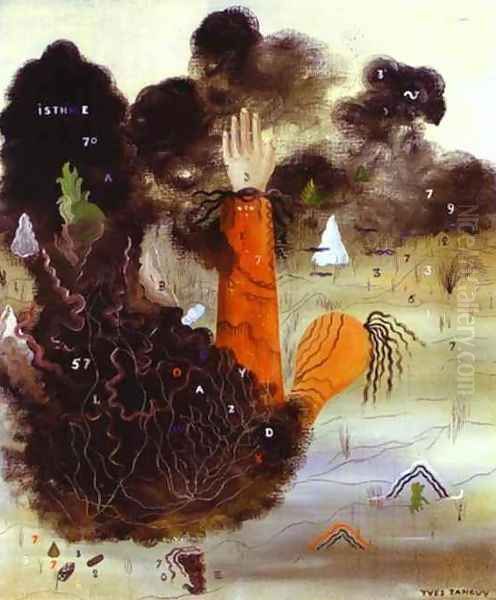 The Hand in the Clouds Oil Painting by Yves Tanguy