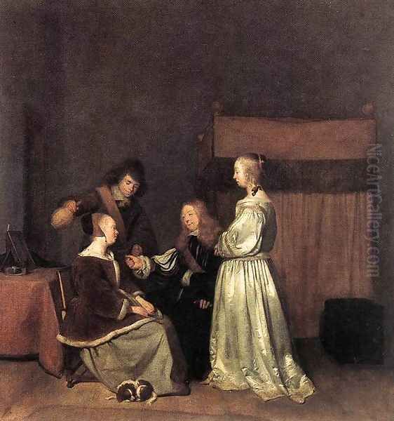 The Visit Oil Painting by Gerard Terborch