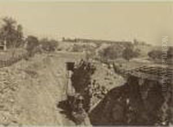 Section Of The Loop. S. P. R. R. Oil Painting by Carleton E. Watkins