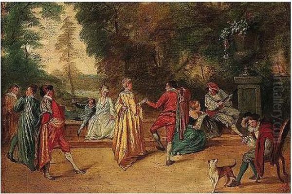 Manner Of Jean-antoine Watteau Oil Painting by Watteau, Jean Antoine