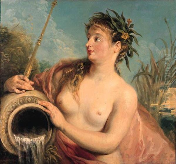 La Nymphe De Fontaine Oil Painting by Watteau, Jean Antoine