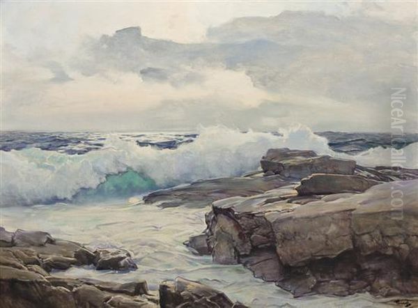 Evening Light Oil Painting by Frederick Judd Waugh