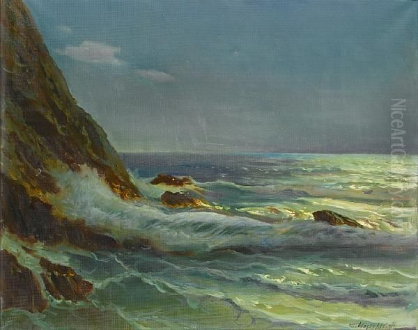Costal Landscape Oil Painting by Constantin Alexandr. Westchiloff