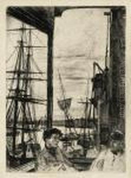 Rotherhithe Oil Painting by James Abbott McNeill Whistler