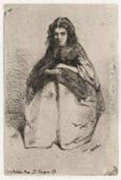 Fumette Oil Painting by James Abbott McNeill Whistler
