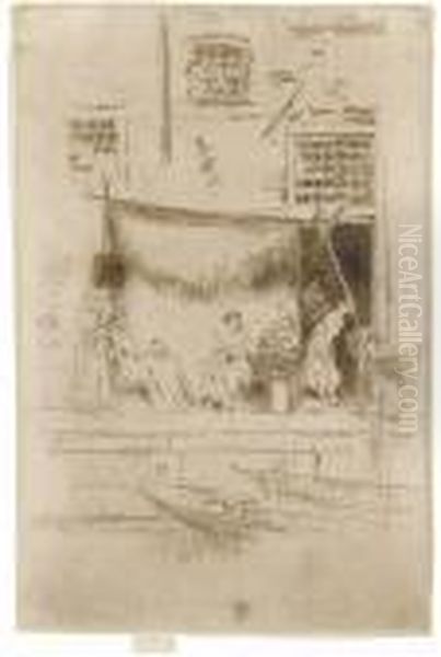 Fruit-stall Oil Painting by James Abbott McNeill Whistler