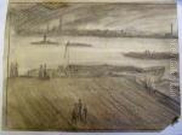 Study Of The Thames Oil Painting by James Abbott McNeill Whistler