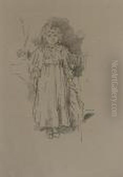 Little Evelyn Oil Painting by James Abbott McNeill Whistler