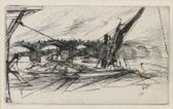 Vauxhall Bridge (kennedy 70) Oil Painting by James Abbott McNeill Whistler