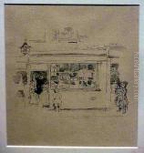 Drury Lane Rags Oil Painting by James Abbott McNeill Whistler