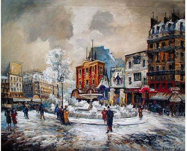  La Place Blanche  Oil Painting by Frank Will