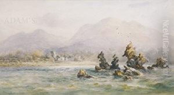 Muckross Abbey From The Osprey Rocks, Killarney Oil Painting by Alexander Williams