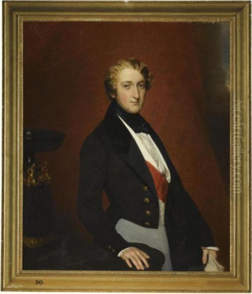 Portrait Of Louis Charles Philippe Raphael D'orleans, Duke Of Nemours Oil Painting by Franz Xavier Winterhalter