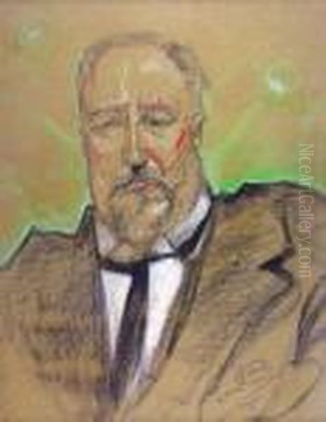Portret Aleksandra Lednickiego Oil Painting by Stanislaw Ignacy Witkiewicz-Witkacy