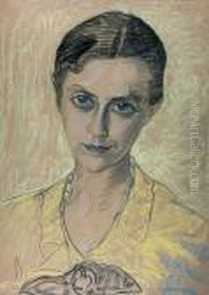 Portret Kobiety, 25 Viii 1937 Oil Painting by Stanislaw Ignacy Witkiewicz (Witkacy)