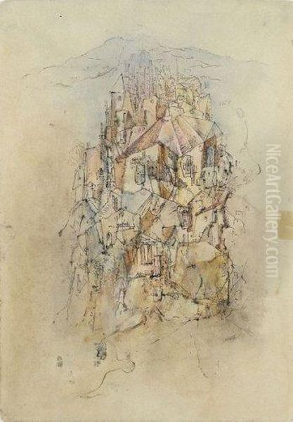  La Ville  Oil Painting by Otto Wols