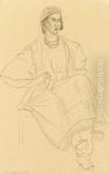 Seated Lady Oil Painting by Christopher Wood