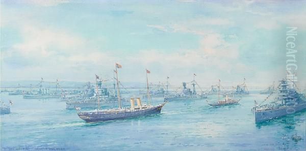 Spithead Oil Painting by Frank Watson Wood