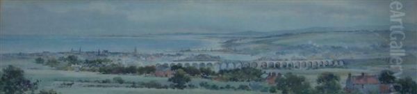 Berwick From Halidon Oil Painting by Frank Watson Wood